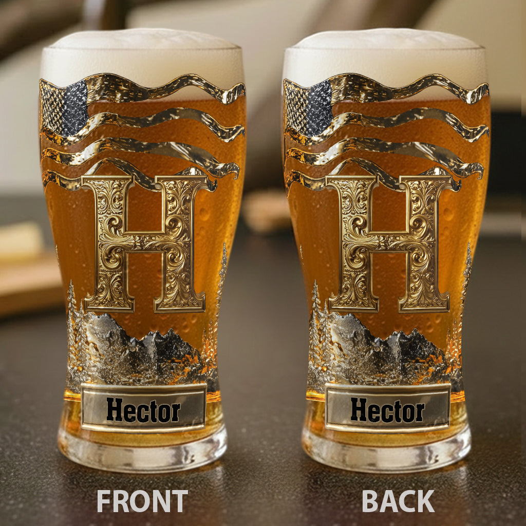 Initial Name Letter - Personalized Beer Pint