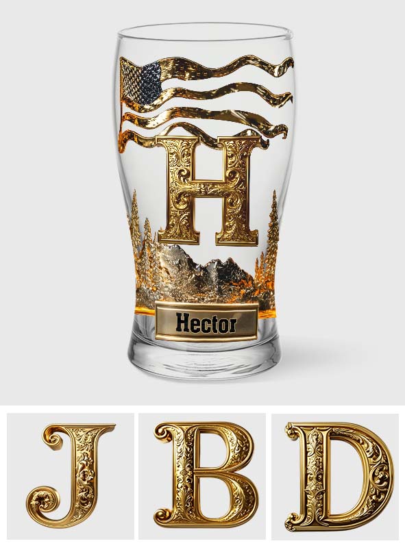Initial Name Letter - Personalized Beer Pint