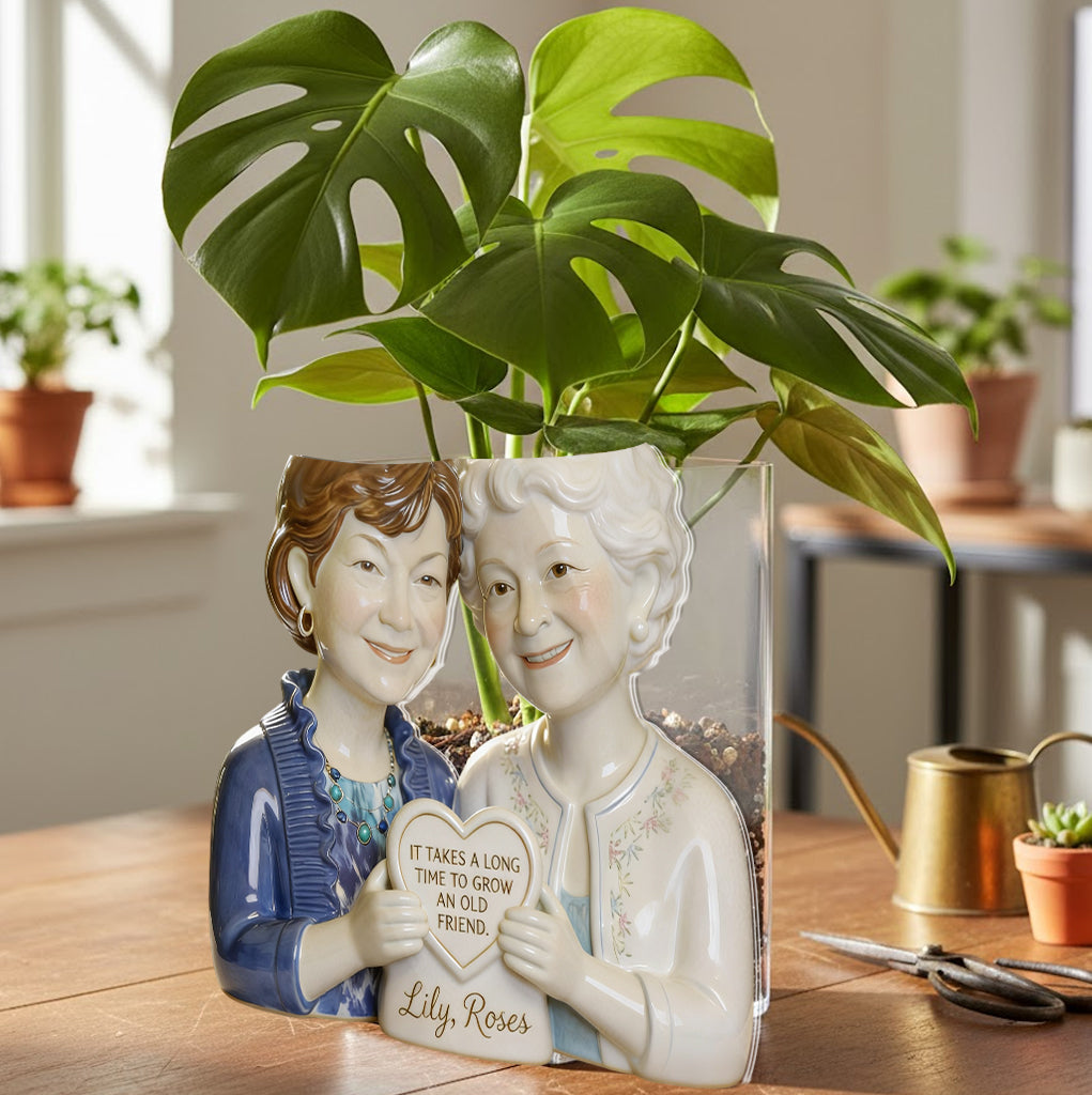 It Takes A Long Time To Grow An Old Friend - Personalized Bestie Acrylic Pot