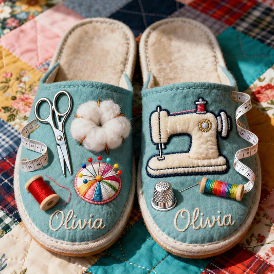 Love Sewing - Personalized Sewing Slippers