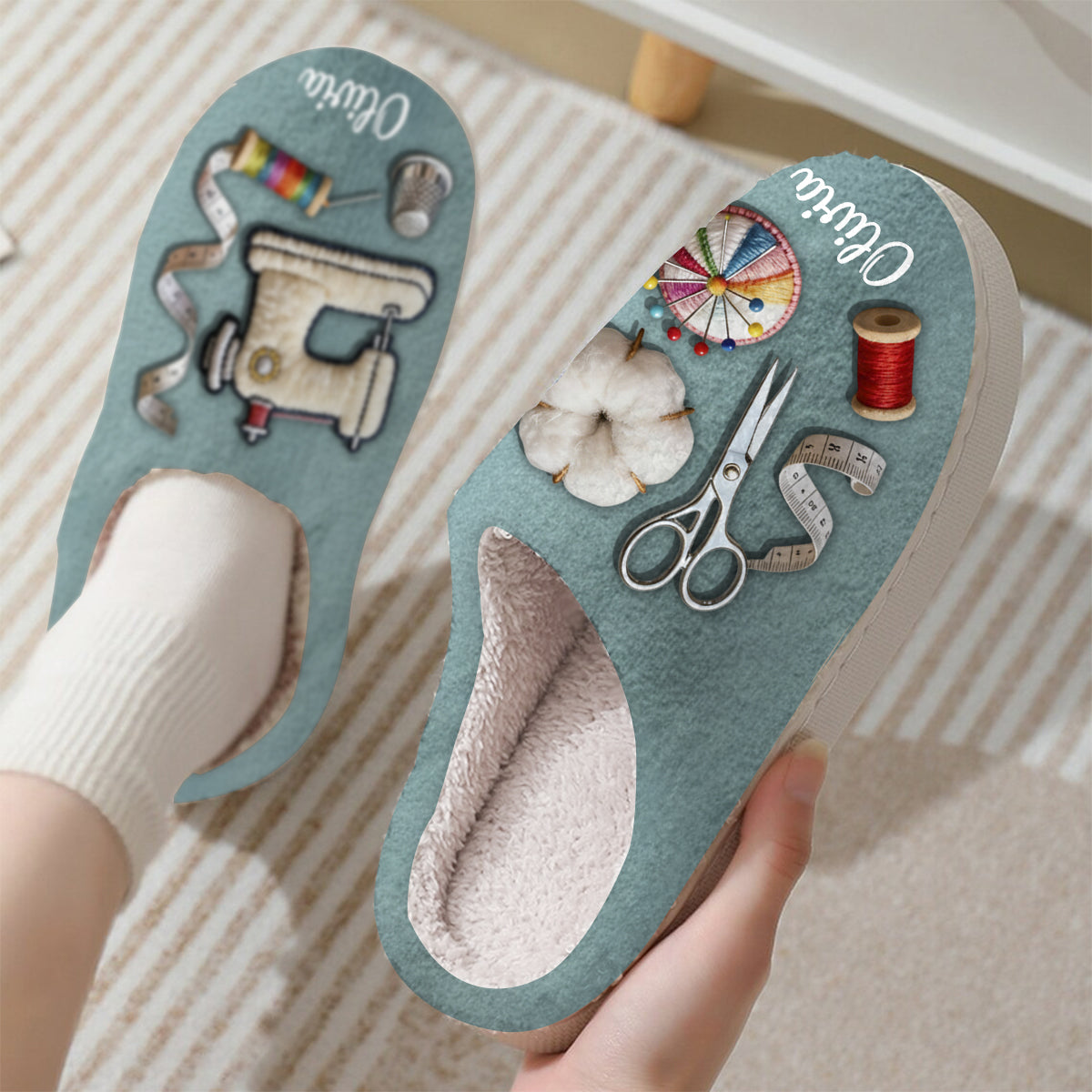 Love Sewing - Personalized Sewing Slippers
