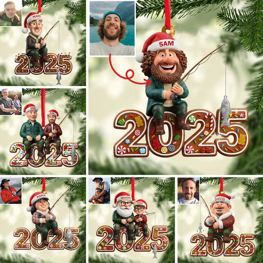 Fishing Mascot Gift - Personalized Fishing Ornament