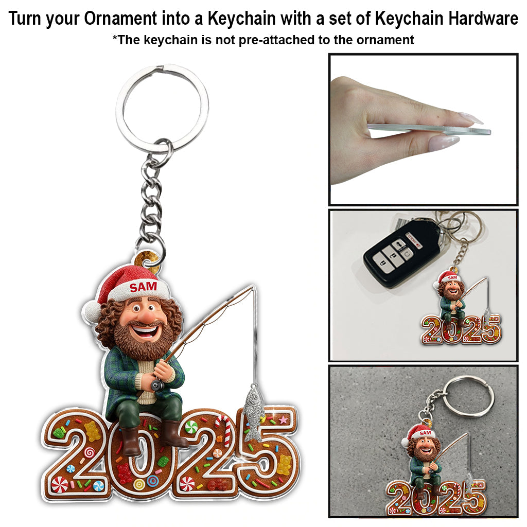 Fishing Mascot Gift - Personalized Fishing Ornament