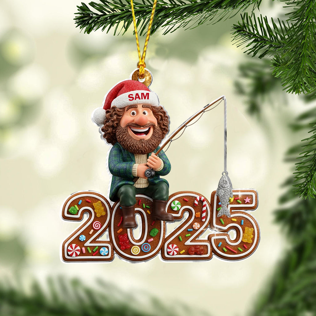 Fishing Mascot Gift - Personalized Fishing Ornament