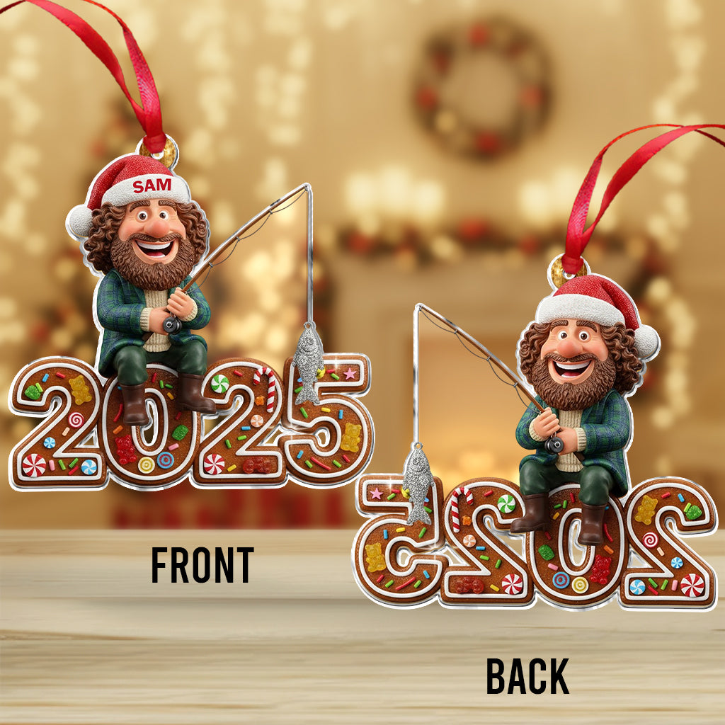 Fishing Mascot Gift - Personalized Fishing Ornament