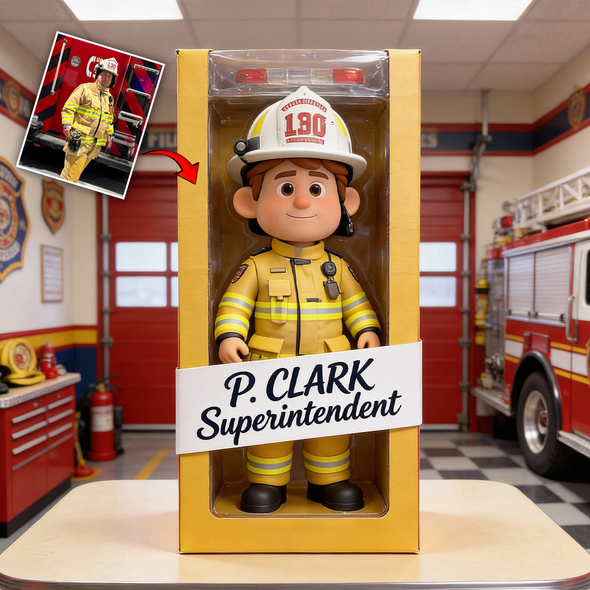 Firefighter Gift - Personalized Firefighter Custom Shaped Acrylic Plaque