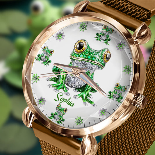Love Frogs - Personalized Frog Women Hand Watch