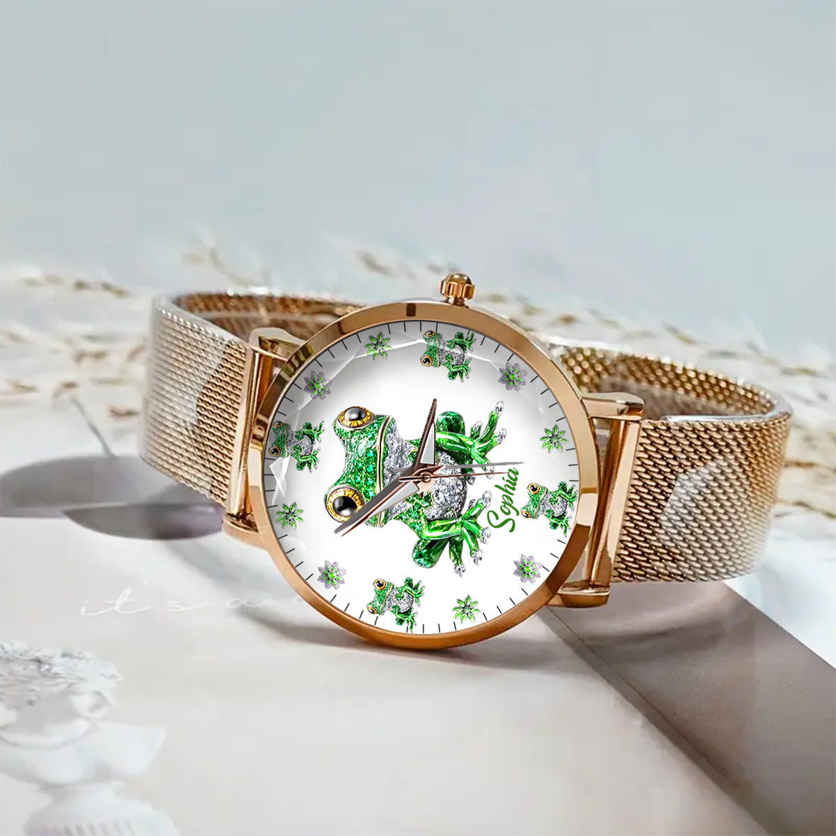 Love Frogs - Personalized Frog Women Hand Watch