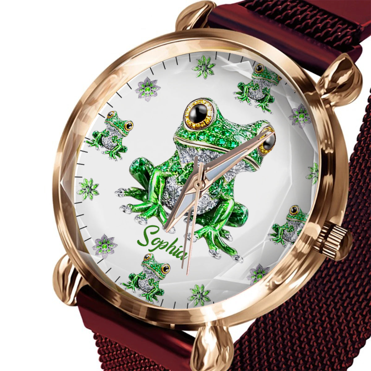 Love Frogs - Personalized Frog Women Hand Watch