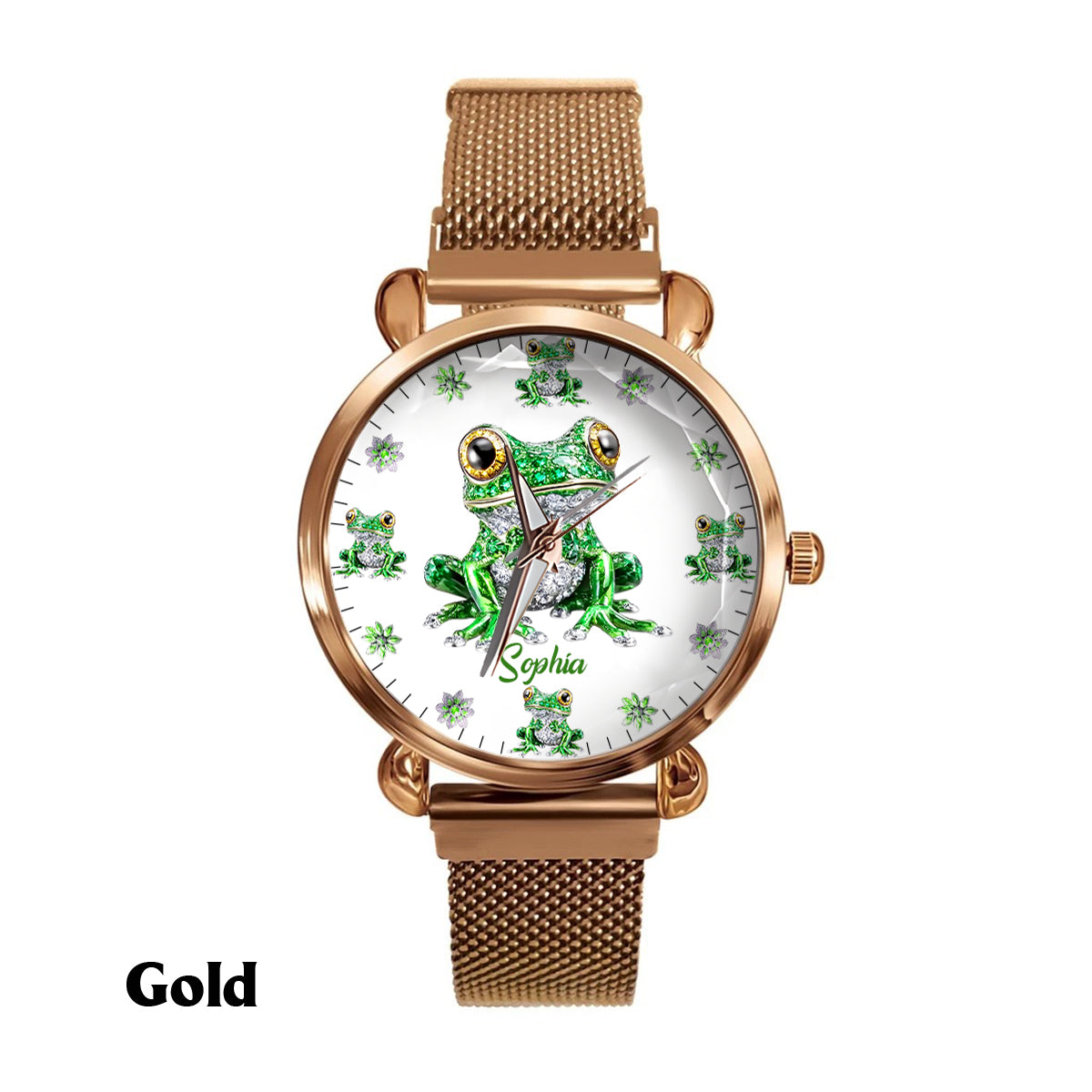 Love Frogs - Personalized Frog Women Hand Watch
