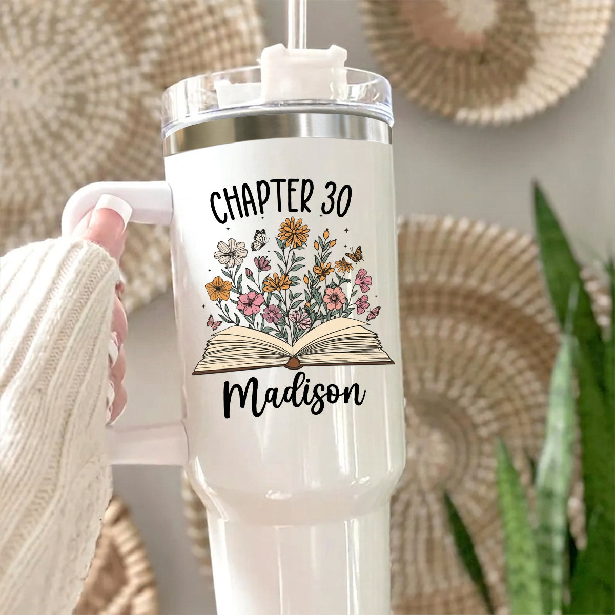 Happy Birthday - Personalized Birthday Tumbler With Handle