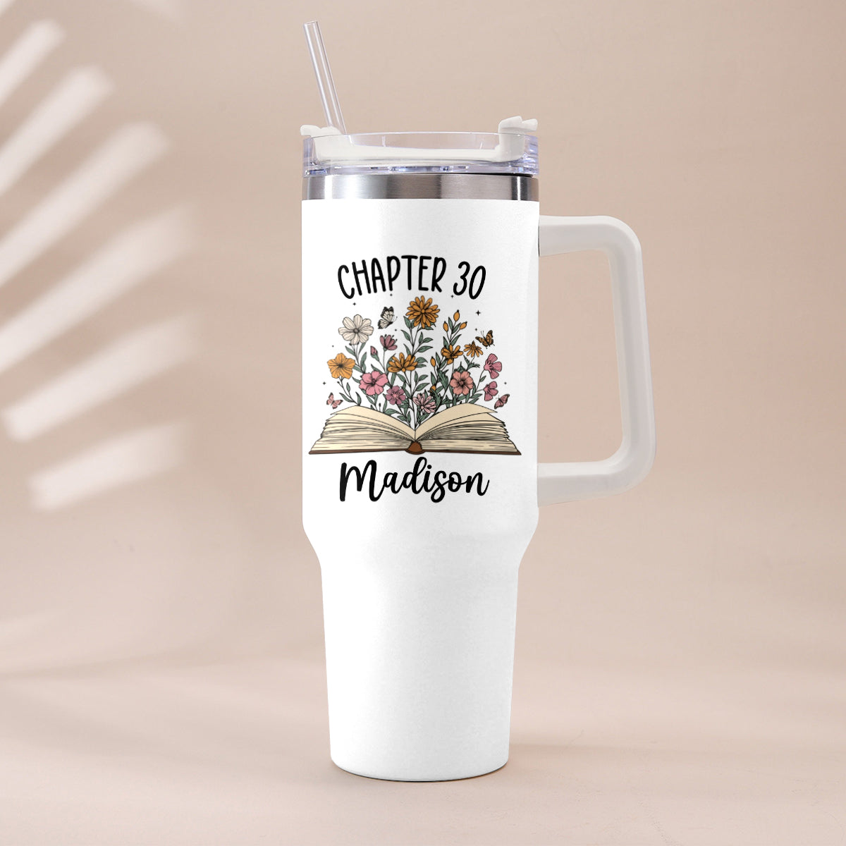 Happy Birthday - Personalized Birthday Tumbler With Handle