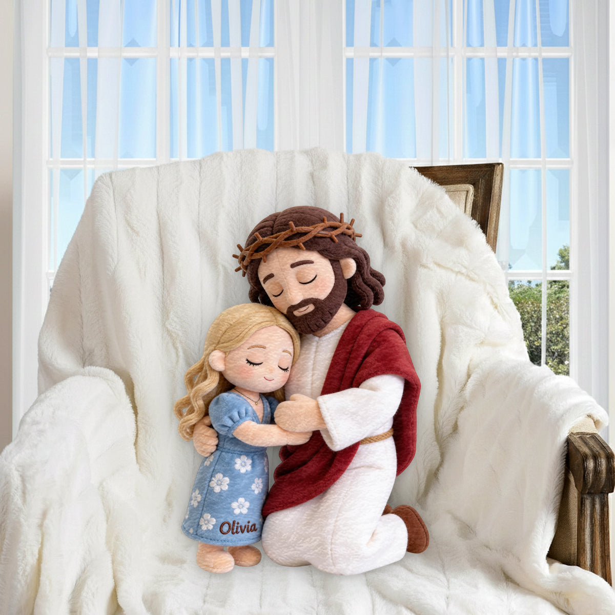 Christian Comfort - Personalized Christian Premium Faux Fur Pillow