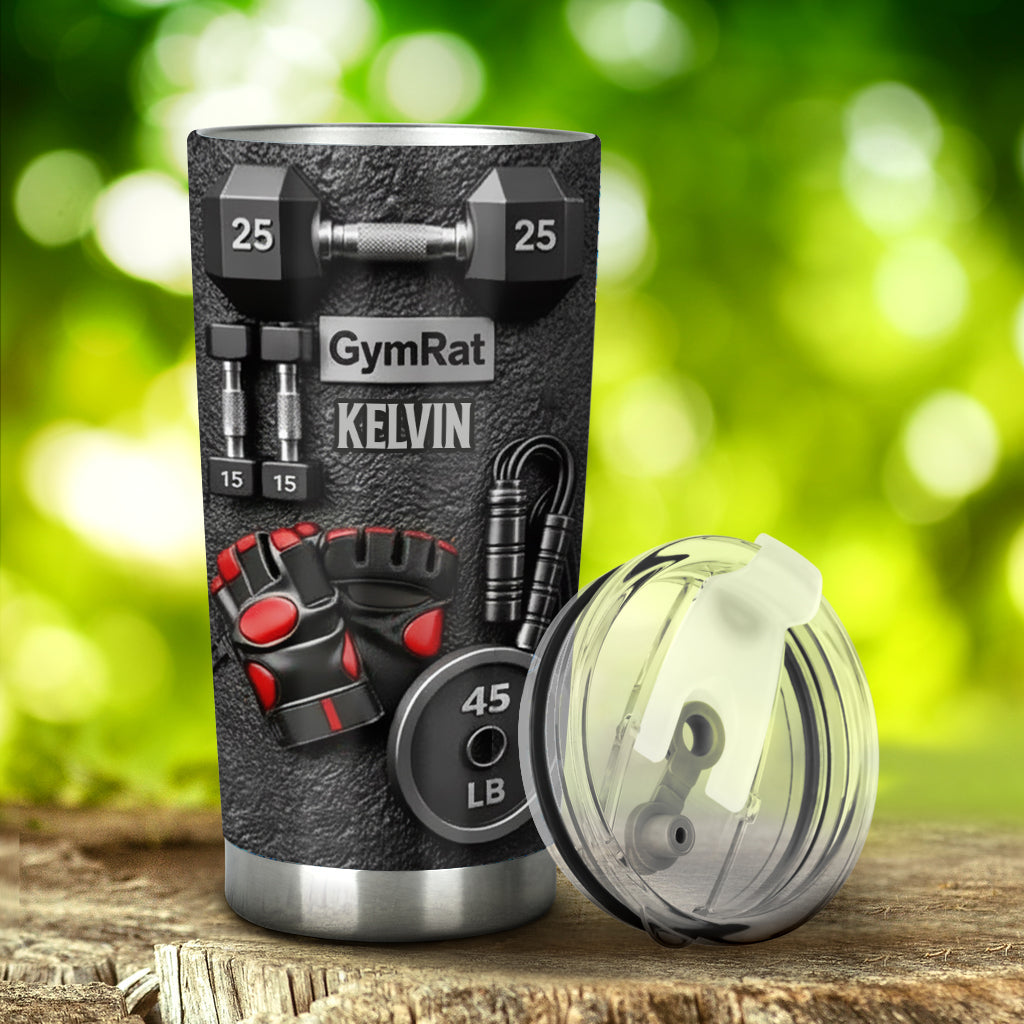 Gym Rat Gift Idea, Gym Girly Gift - Personalized Fitness Tumbler