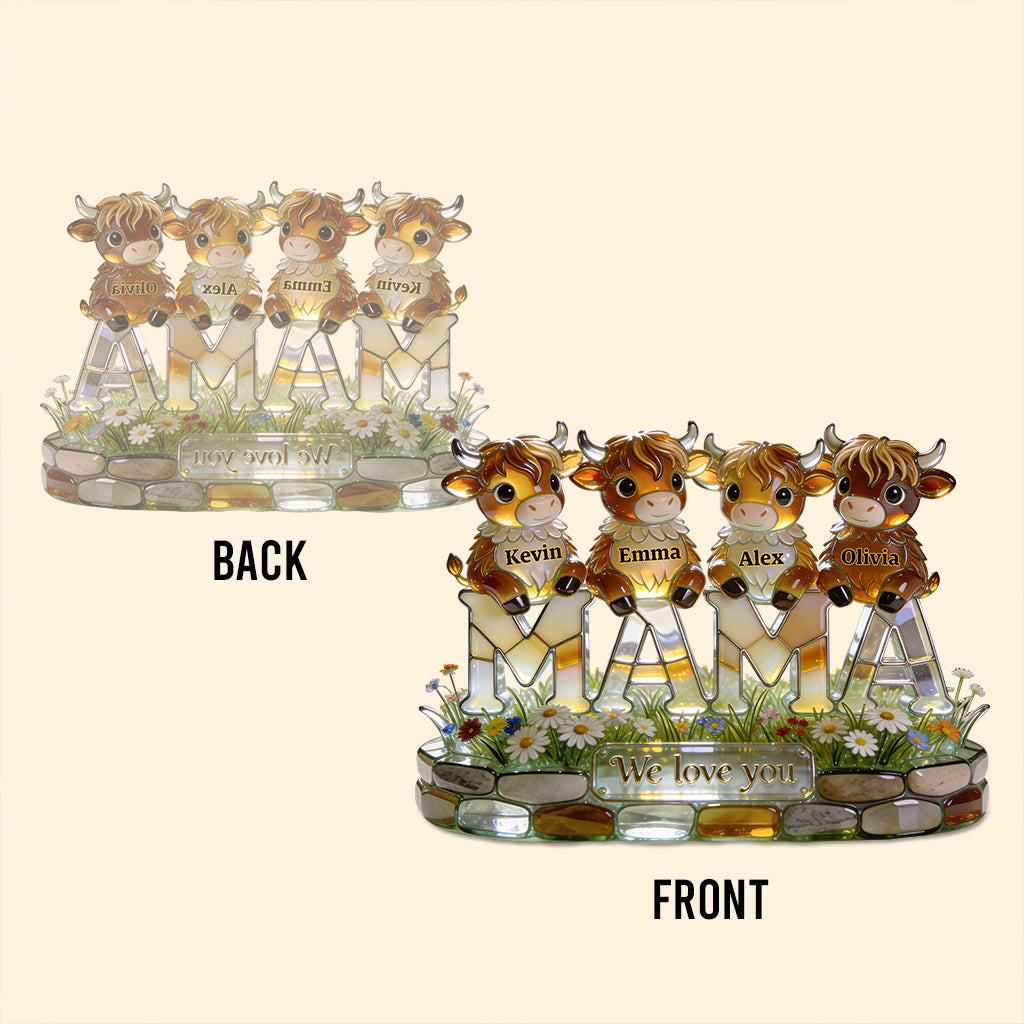 We Love You - Personalized Mother Custom Shaped Acrylic Plaque