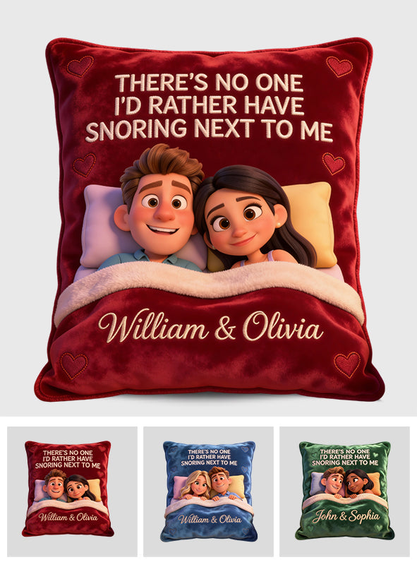 Snoring Couple - Personalized Couple Faux Fur Shaped Pillow