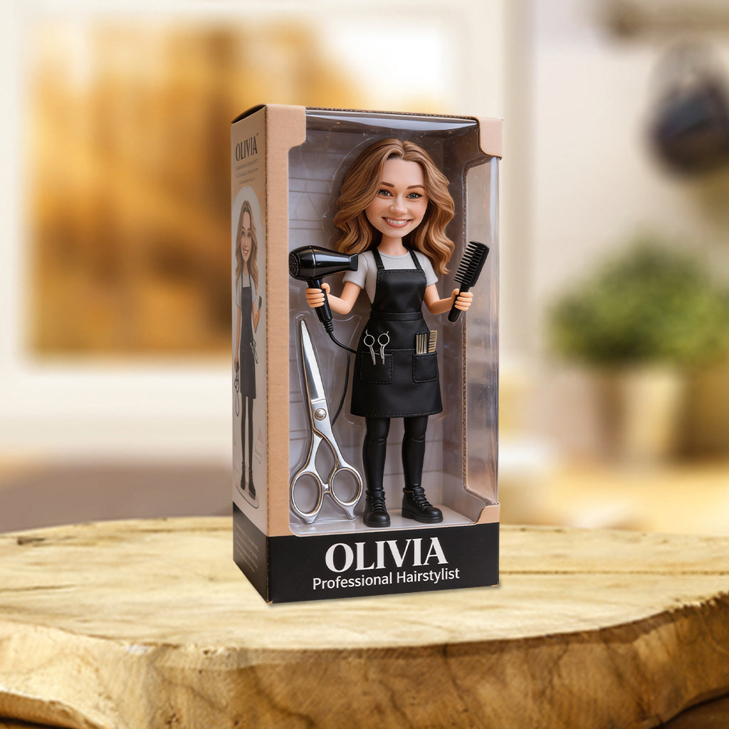 Hairdresser With Scissors Salon Decor - Personalized Hairdresser Custom Shaped Acrylic Plaque