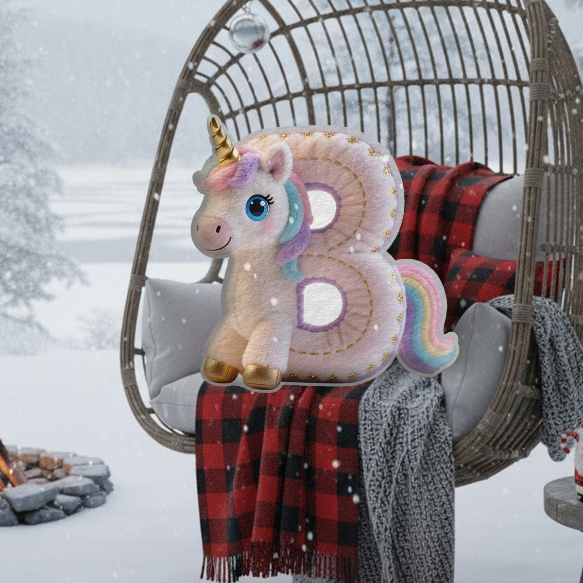 Perfect Gift For Kids - Personalized Kid Faux Fur Shaped Pillow