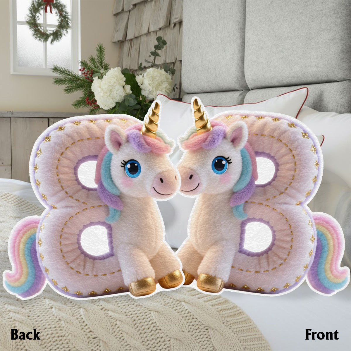 Perfect Gift For Kids - Personalized Kid Faux Fur Shaped Pillow