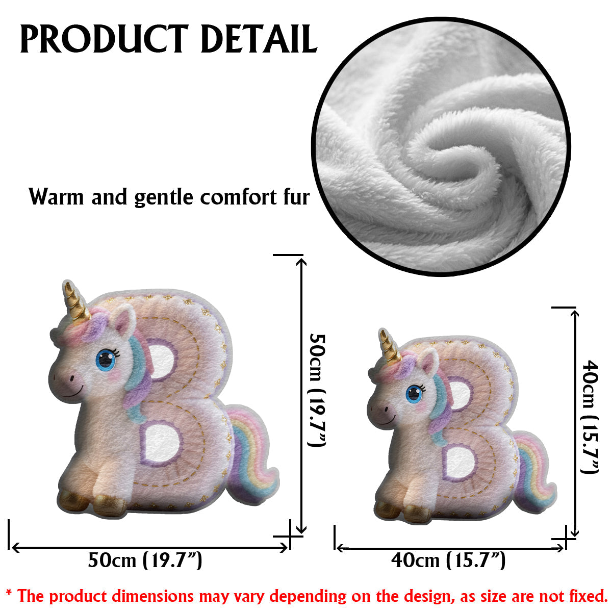 Perfect Gift For Kids - Personalized Kid Faux Fur Shaped Pillow