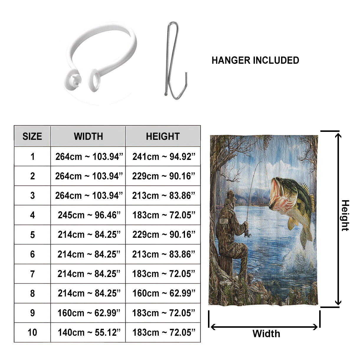 Love Fishing - Personalized Fishing Blackout Window Curtain/ Drapes Set