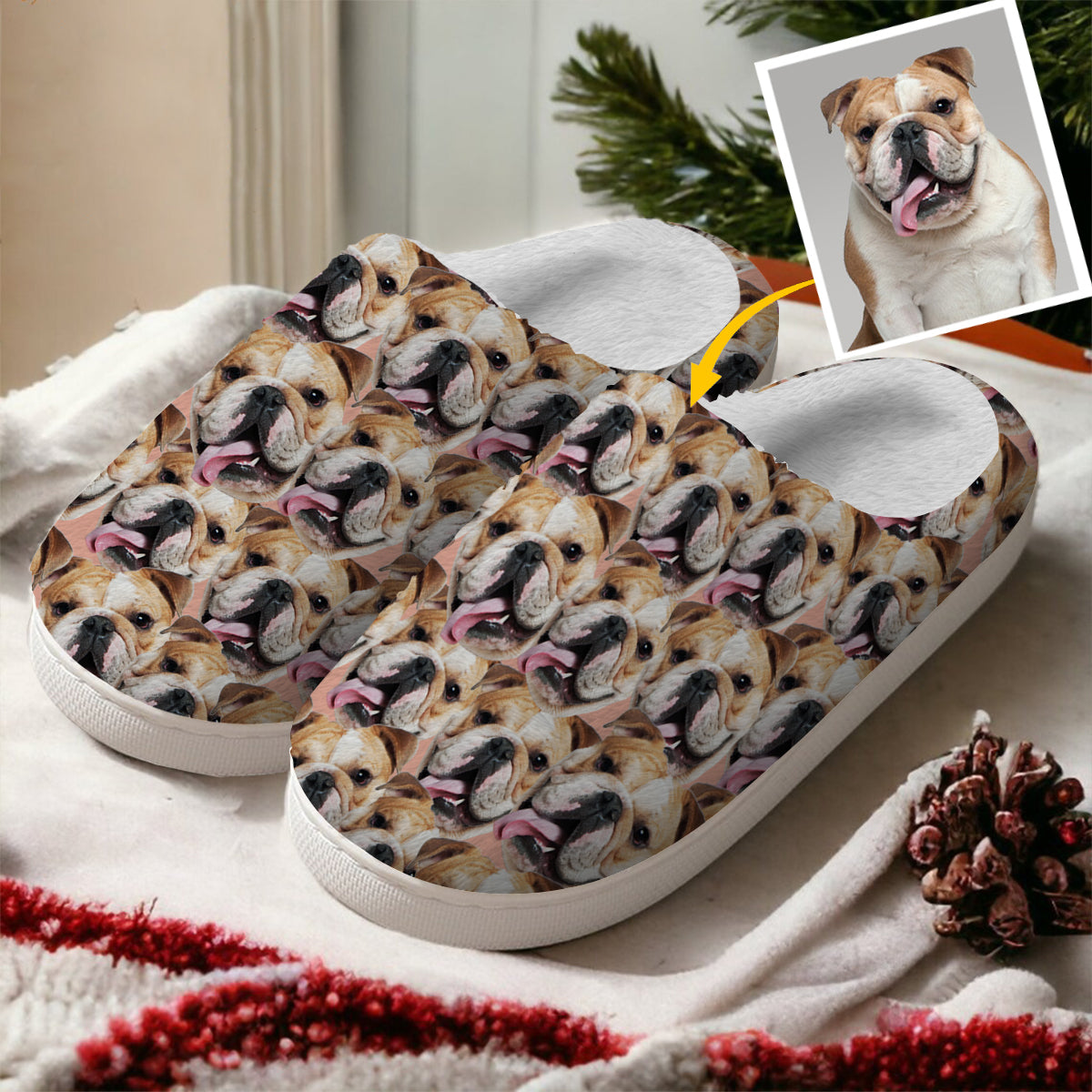 Custom Photo Slippers - gift for dog lover, cat lover, anyone - Personalized Slippers