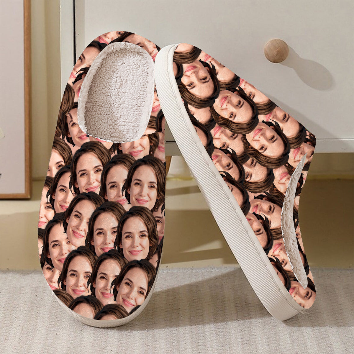 Custom Photo Slippers - gift for dog lover, cat lover, anyone - Personalized Slippers