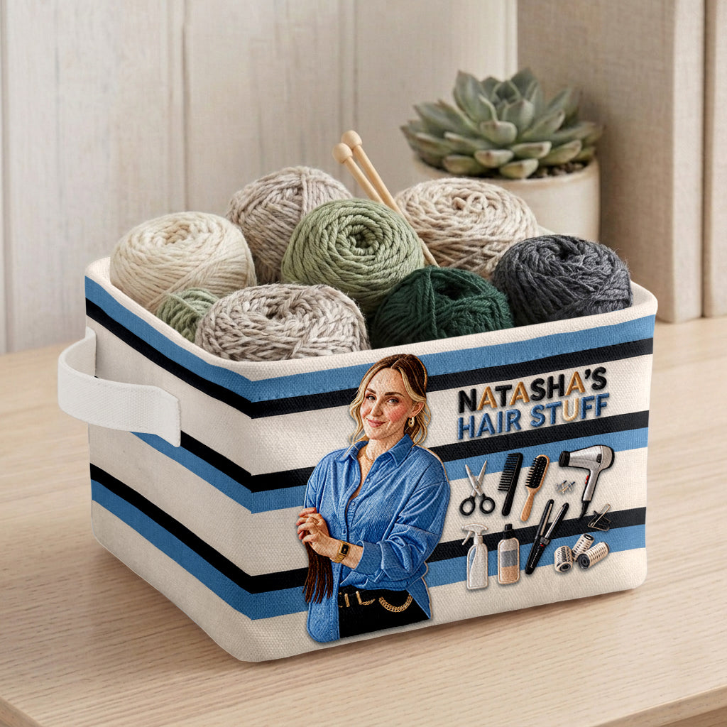 My Hair Stuff - Personalized Hairdresser Rectangle Storage Basket