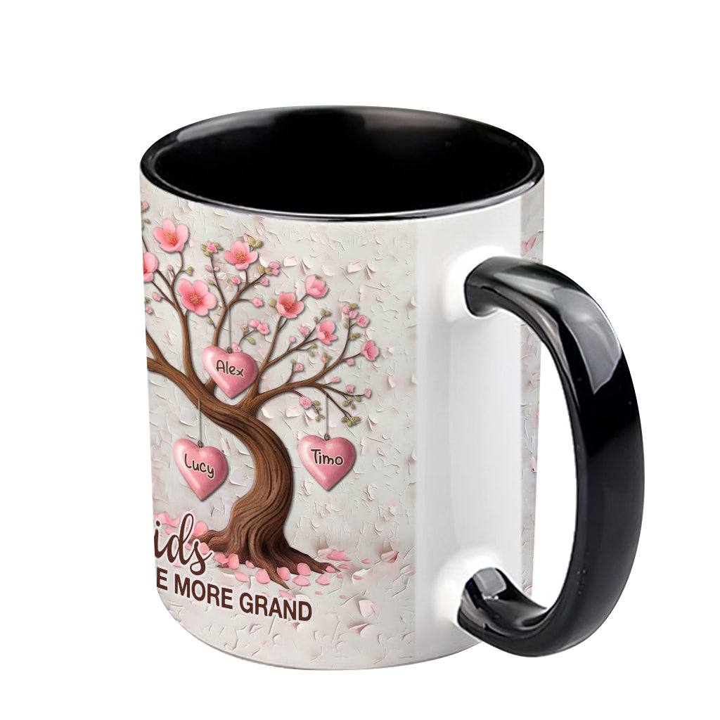 Grandkids Make Life More Grand - Personalized Grandma Accent Mug