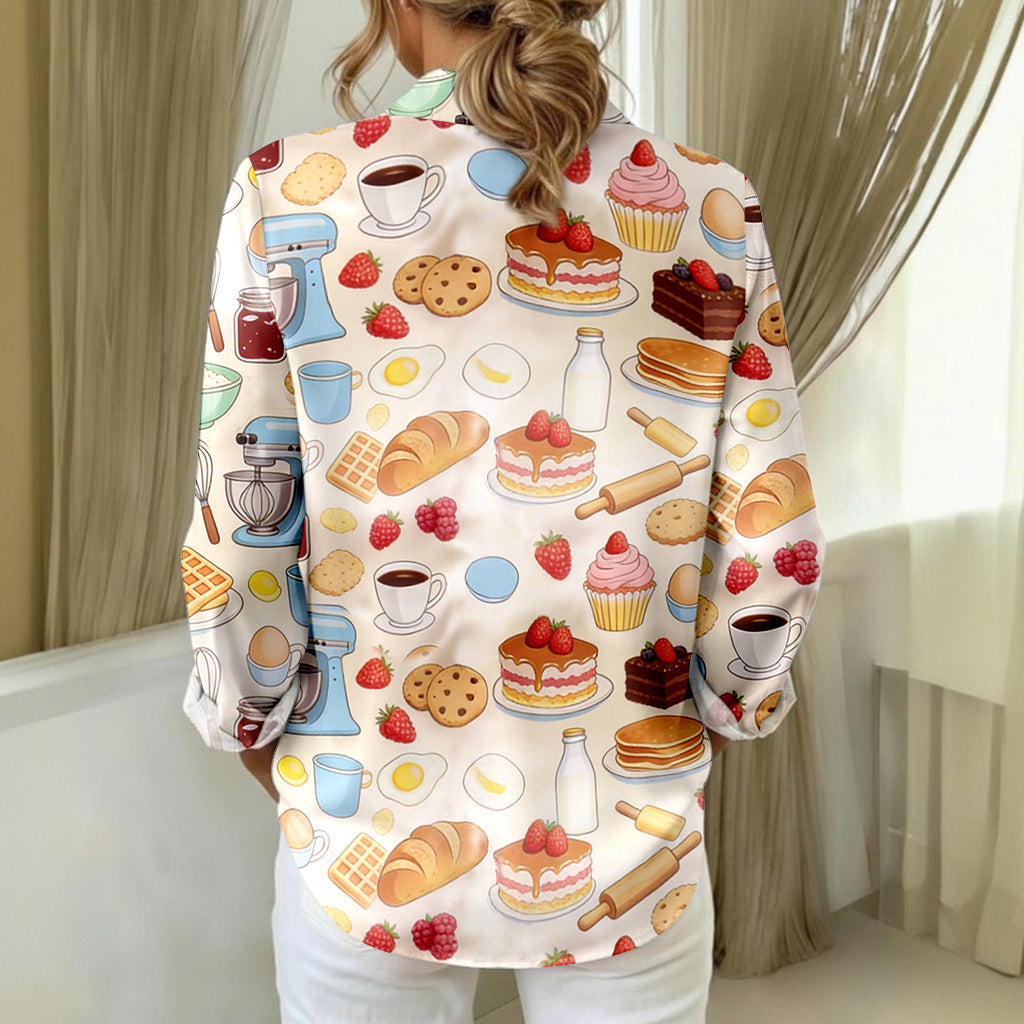 Love Baking - Personalized Baking Button-Up Shirt