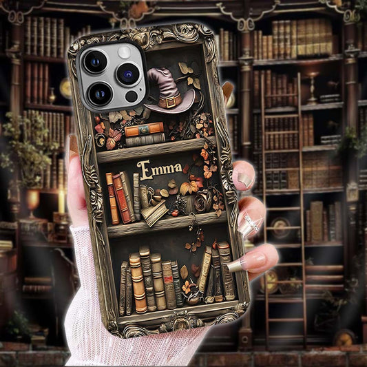Hat And Books - Personalized Witch Full Print Phone Case