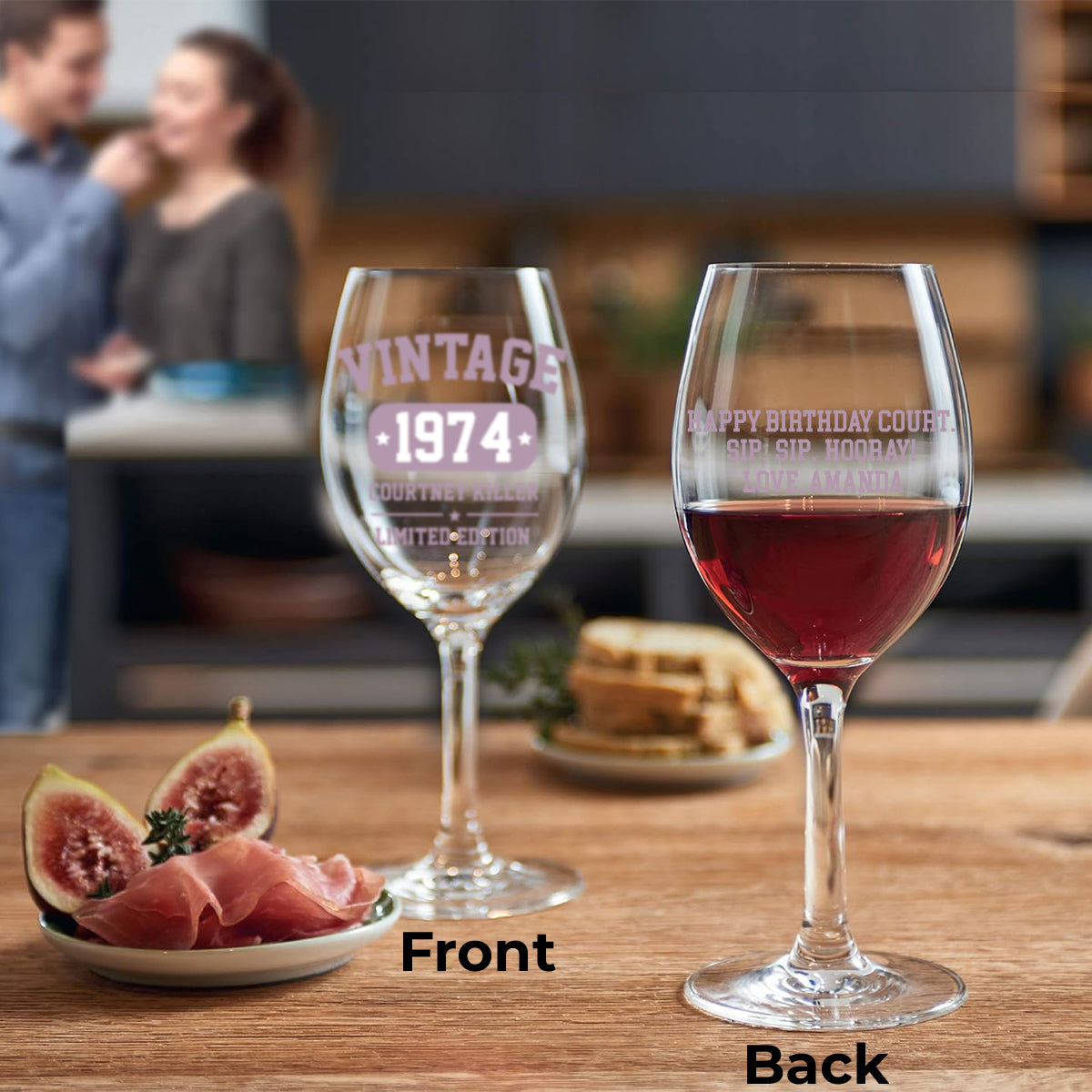 Happy Birthday - Personalized Birthday Wine Glass With Long Stem