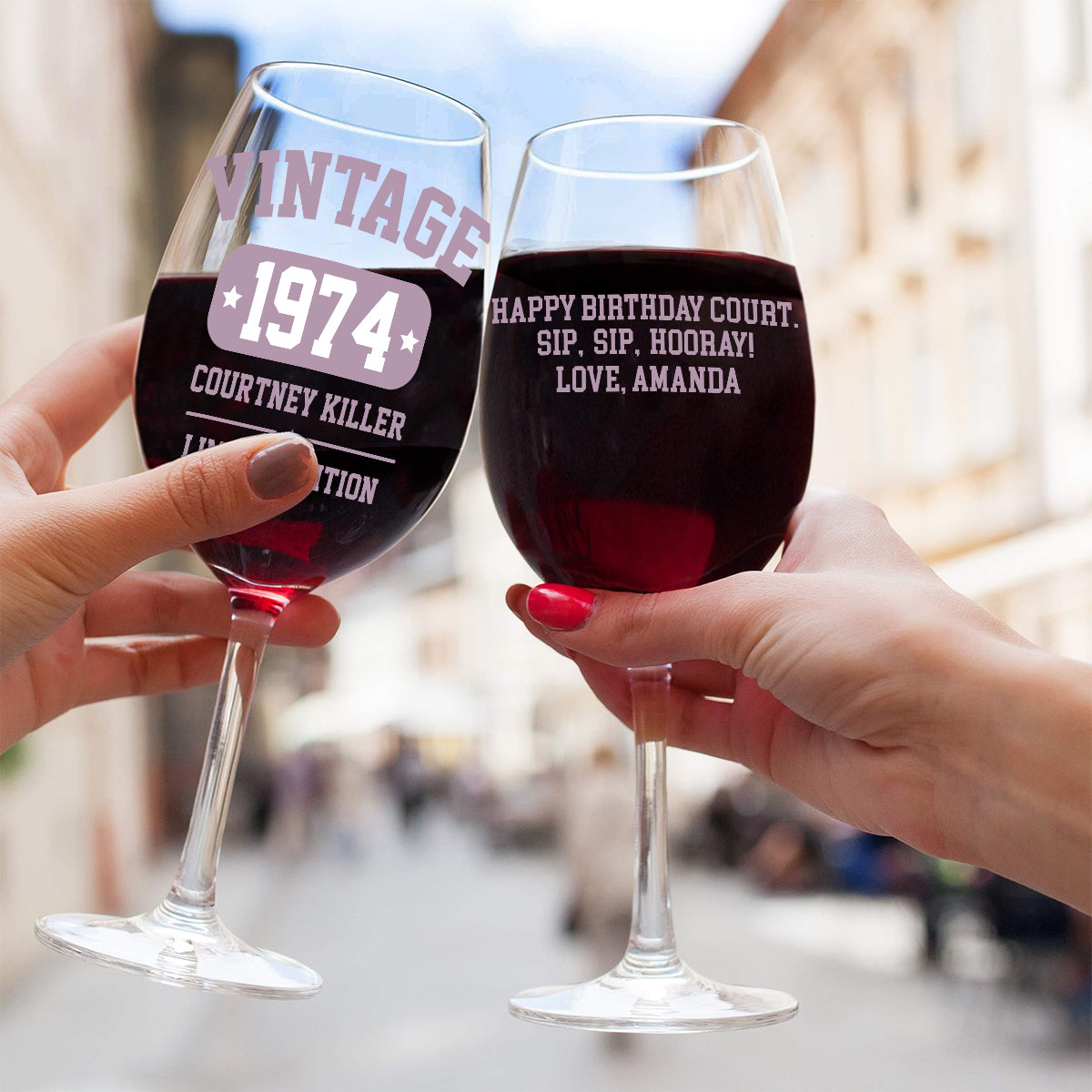 Happy Birthday - Personalized Birthday Wine Glass With Long Stem