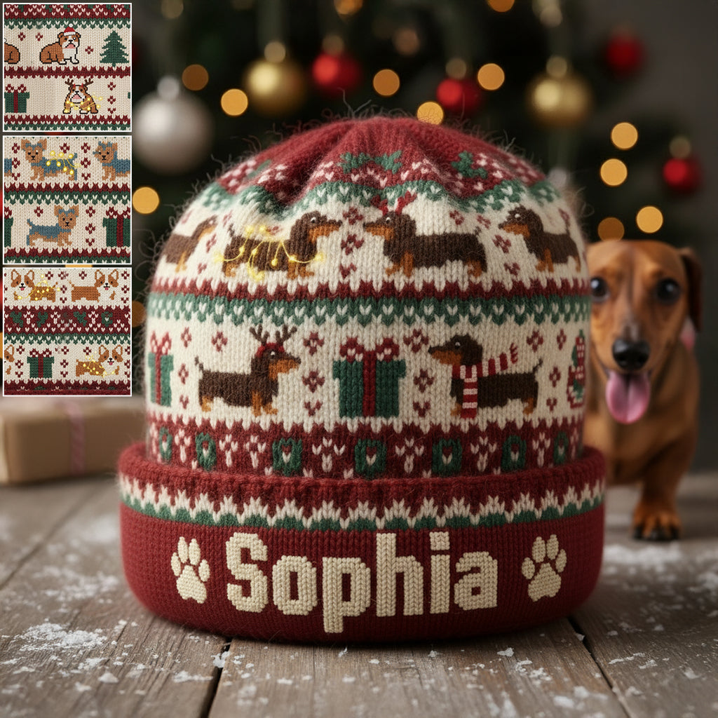 Cute Dog - Personalized Dog Beanie Hat