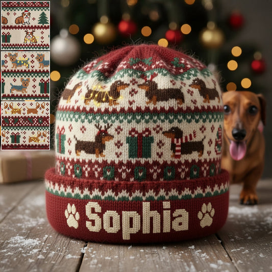 Cute Dog - Personalized Dog Beanie Hat