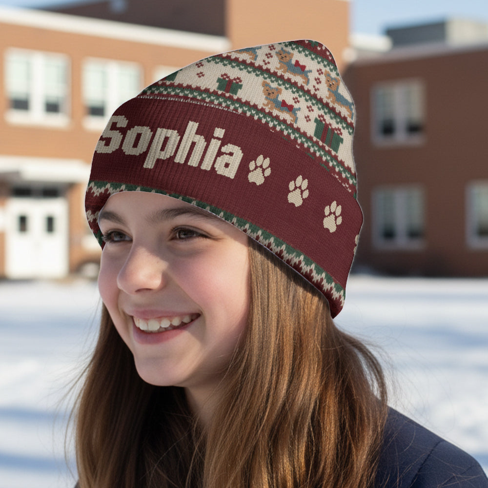 Cute Dog - Personalized Dog Beanie Hat