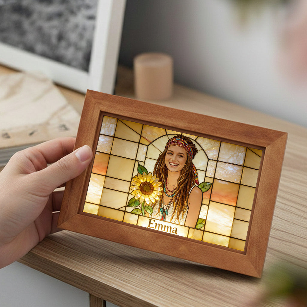 Custom Birth Flower & Name - Personalized Self Love Wooden Box