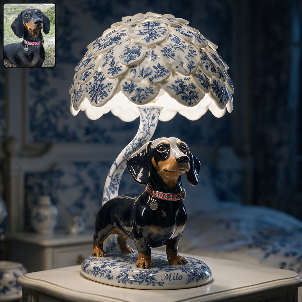 Dog Toile de Jouy - Personalized Dog Acrylic LED Night Light
