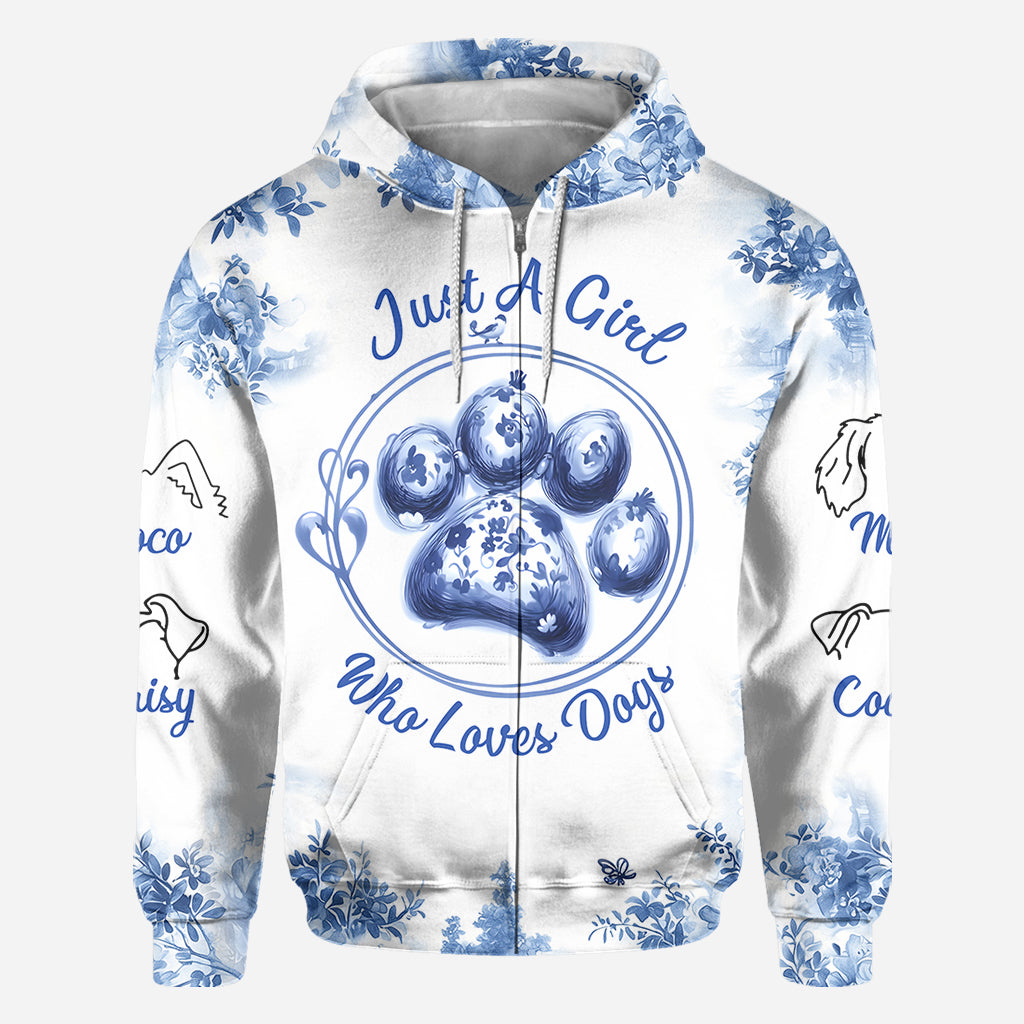 Just A Girl Who Loves Dog - Personalized Dog All Over Shirt