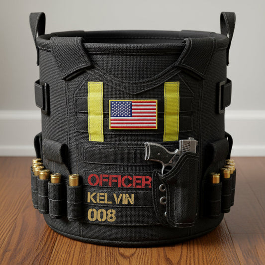 Serve And Protect - Personalized Police Officer Storage Basket