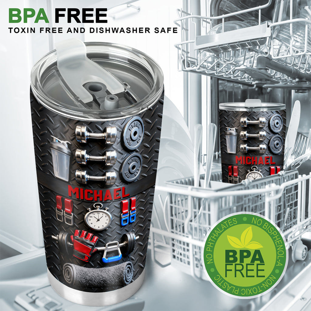 No Pain No Gain - Personalized Fitness Tumbler