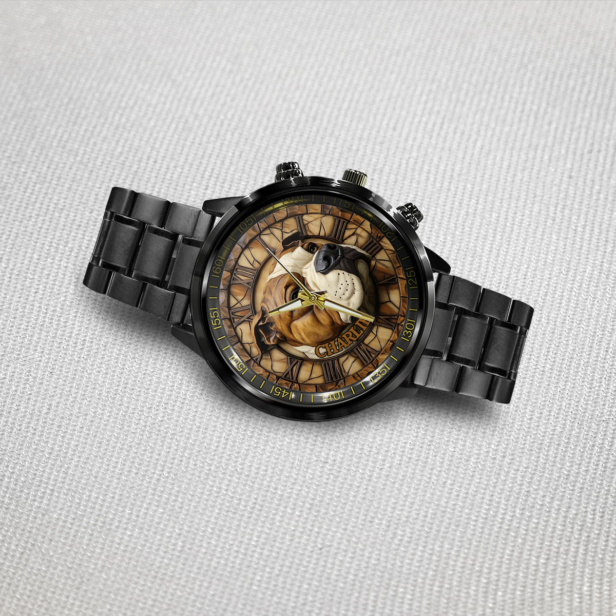 Brave American Staffordshire Terrier - Personalized Dog Hand Watch