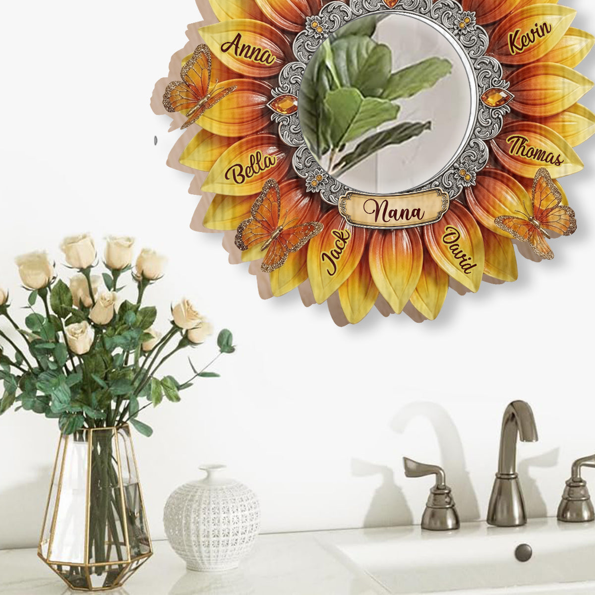 Best Grandma Ever - Personalized Grandma Wall Hanging Mirror