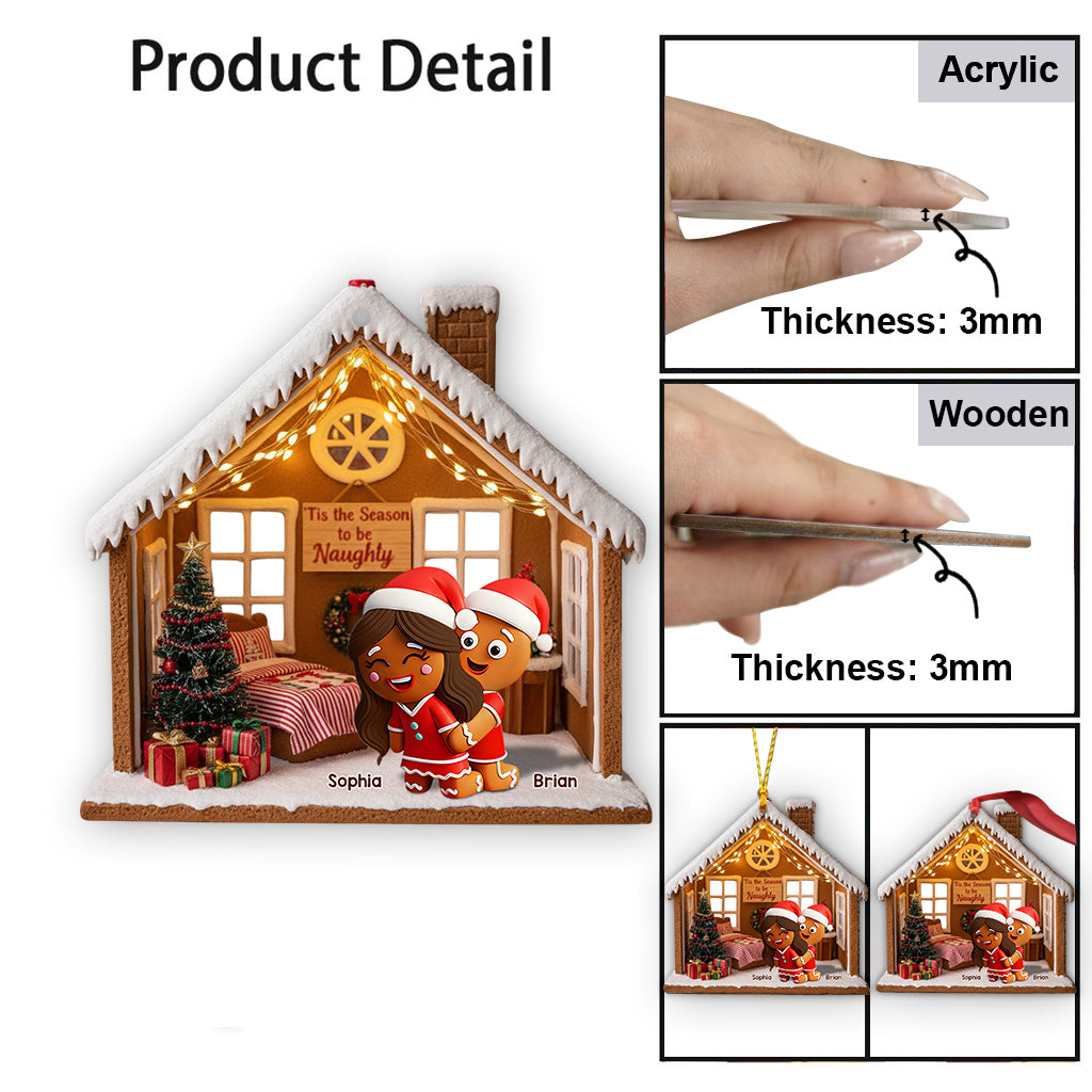 Til The Season To Be Naughty - Personalized Couple Ornament