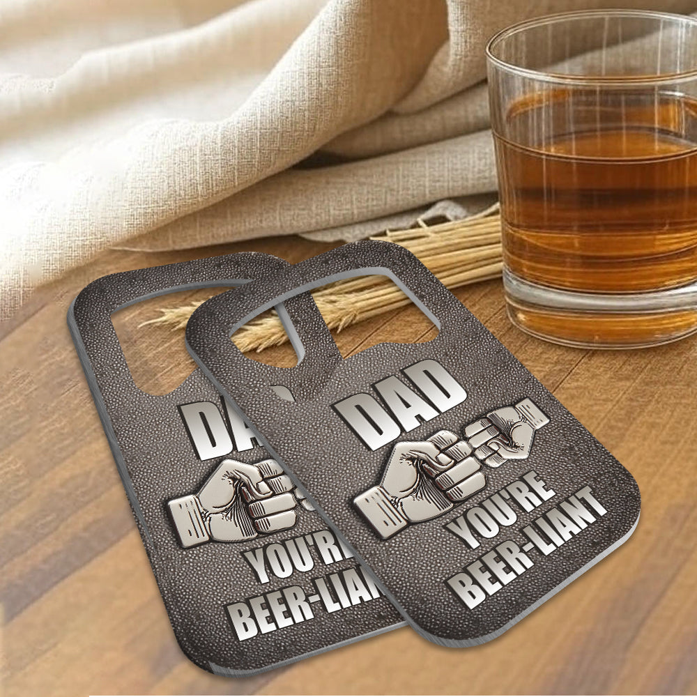 Father & Child Best Friend Forever - Personalized Father Bottle Opener