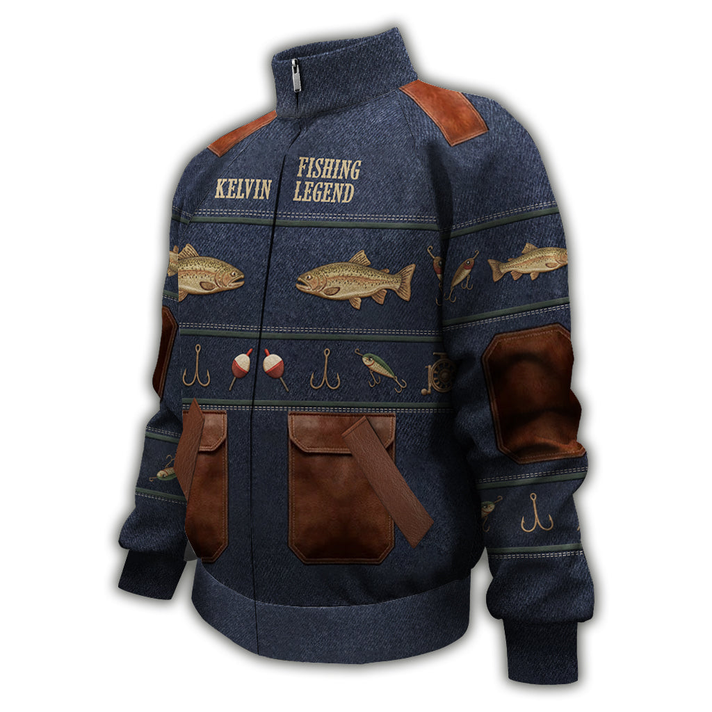 Fishing Legend - Personalized Fishing Zip Jacket