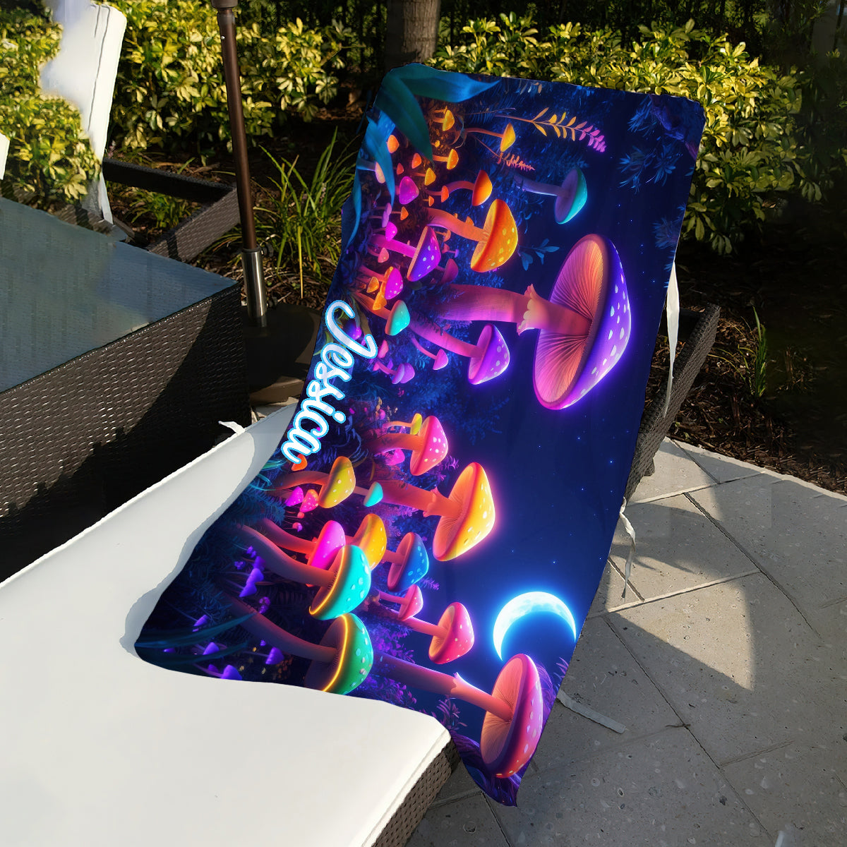 Into The Forest - Personalized Mushroom Quick-dry Beach Towel/ Bath Towel