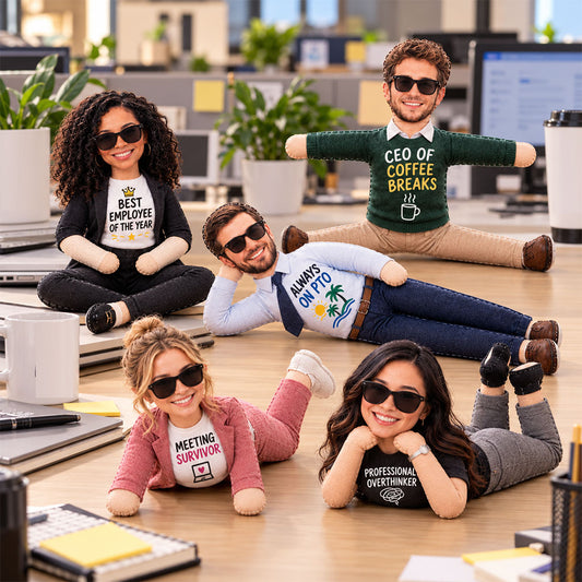 Funny Doll From Any Photo - Personalized Colleague Posable Plush Doll