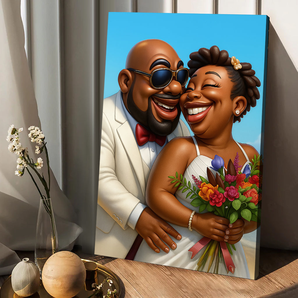 Funny Gift Cartoonish Exaggerated Mascot Style - Personalized Canvas And Poster