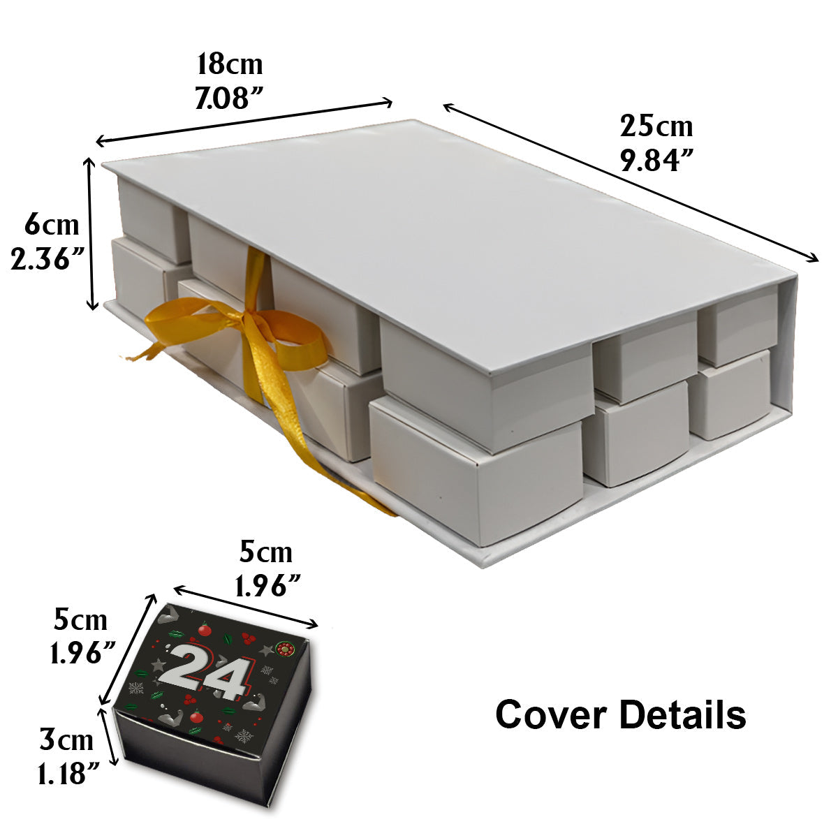 No Pain No Gain - Personalized Fitness Folded Advent Calendar With Ornaments